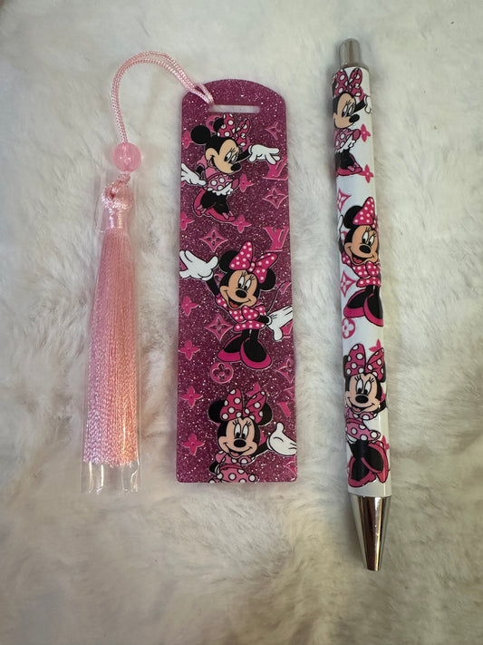 MINNIE LV/BOOKMARK & PEN