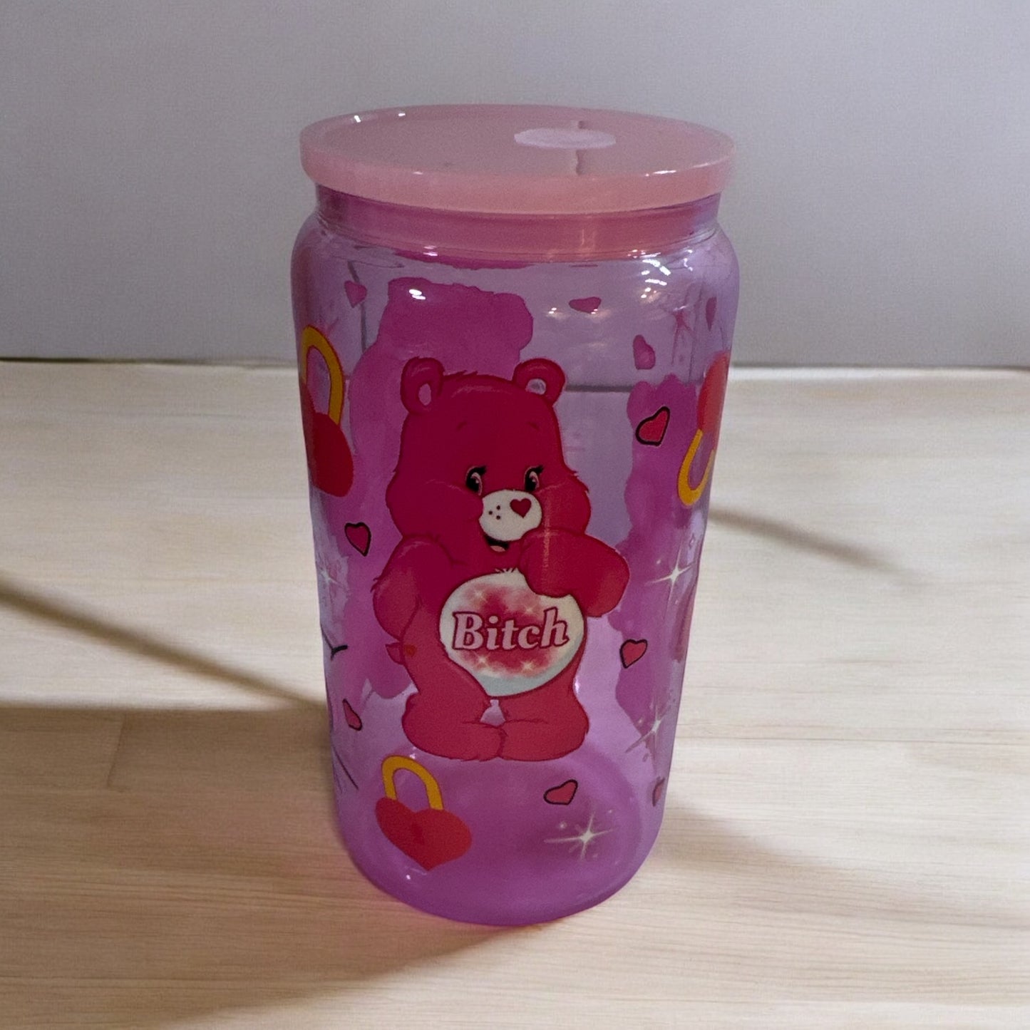 CARE BEAR/GLASS CAN