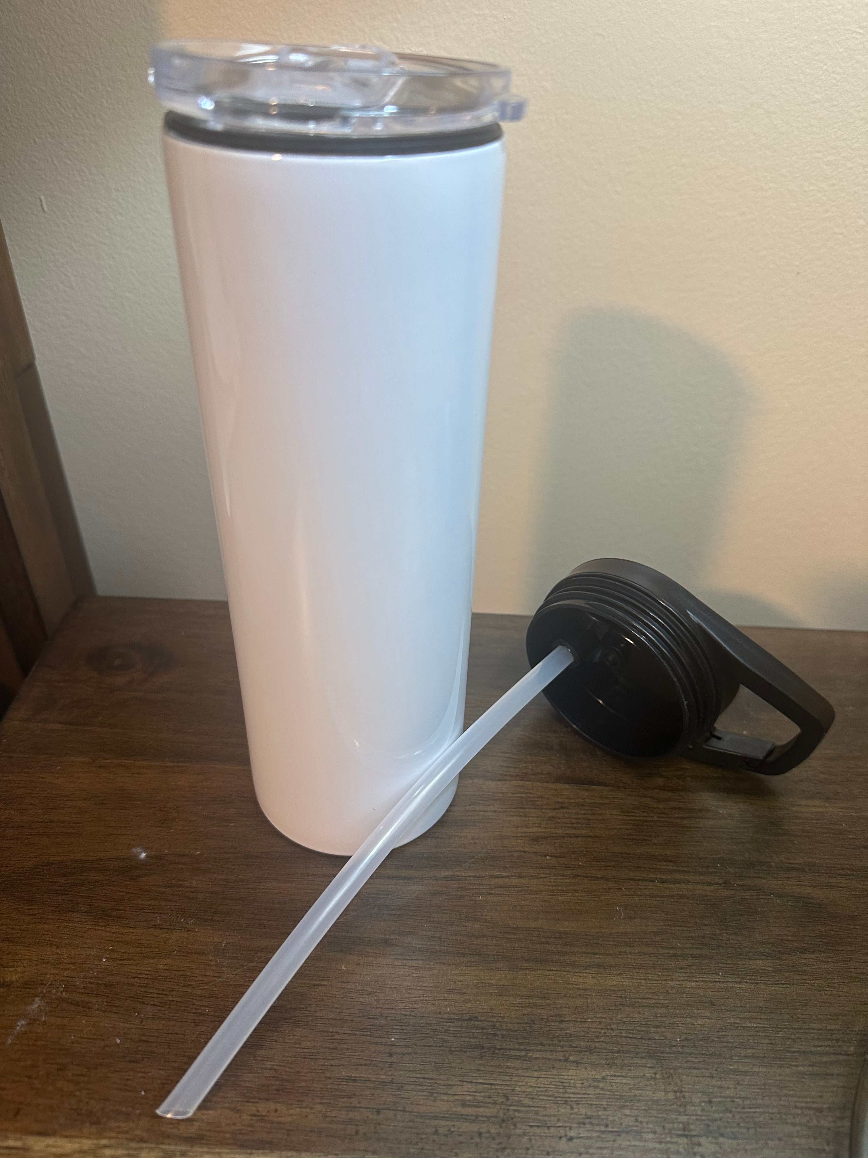 CUSTOM TUMBLER BLACK LID 20oz