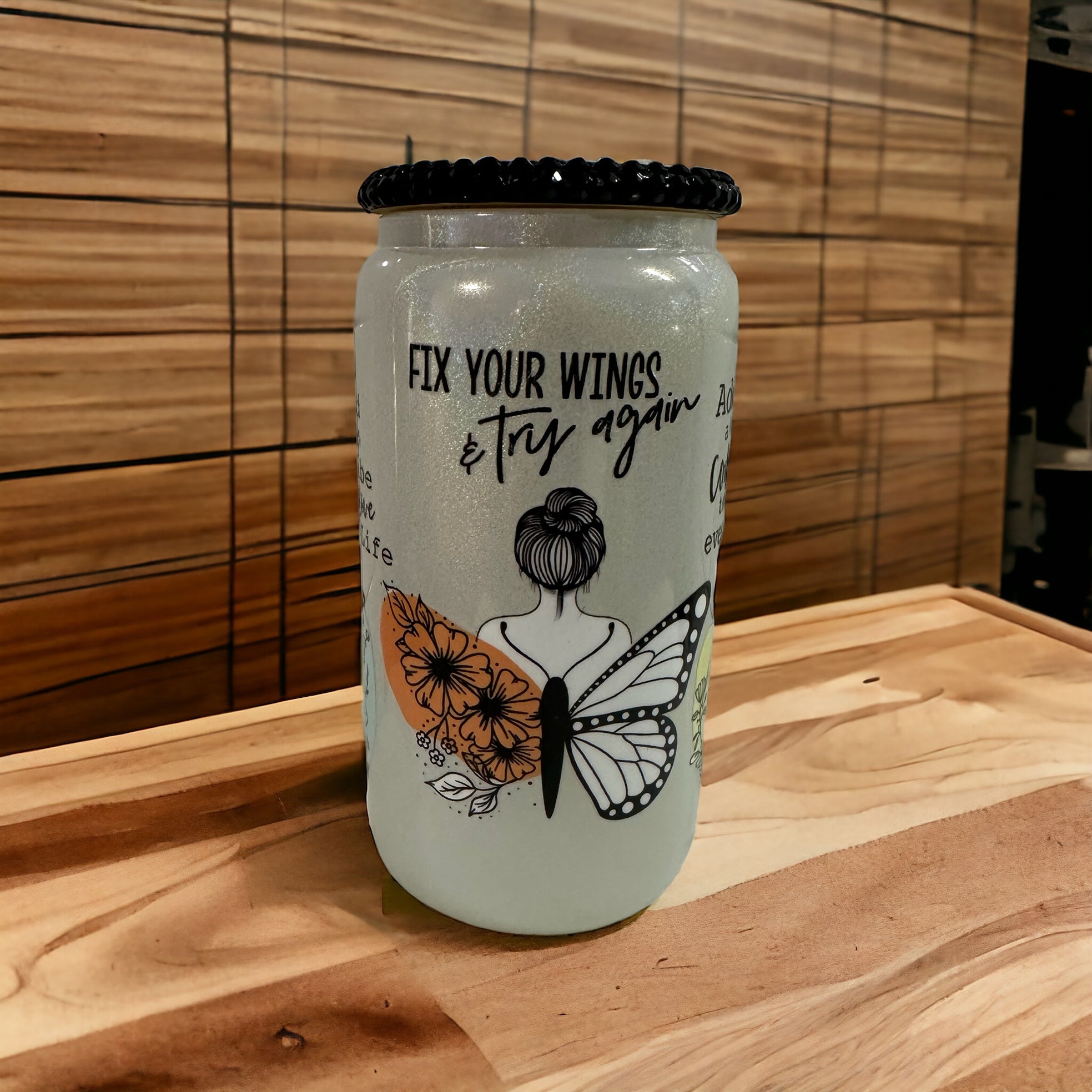 BUTTERFLY/GLASS CAN